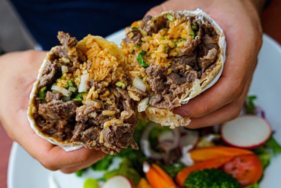 Burrito from Taqueria Coatzingo in Jackson Heights, Queens, NYC