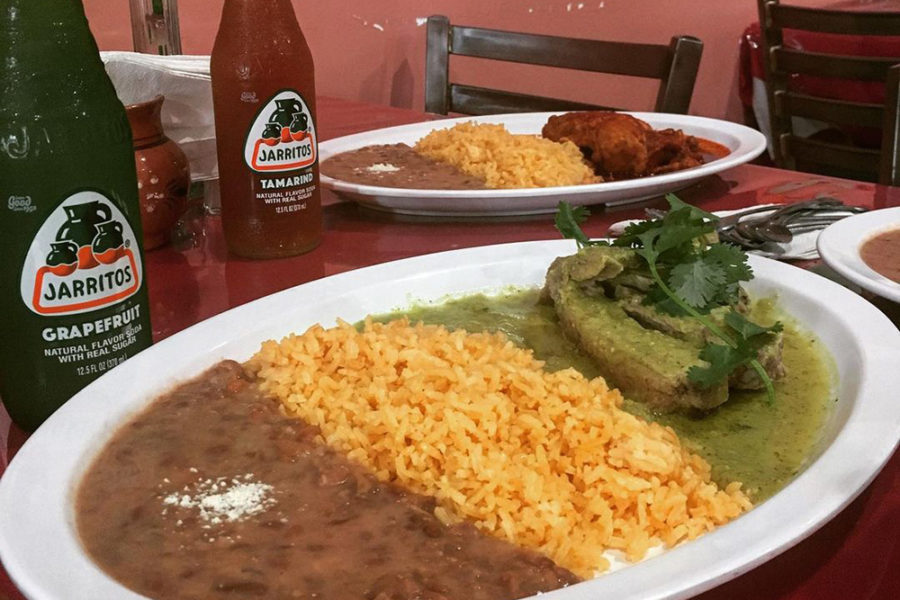 Rice and Beans dinner from La Fondita restaurant in Woodside, Queens, NYC.