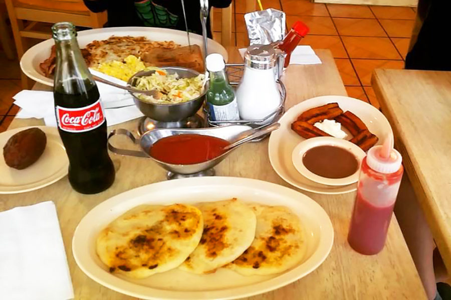 Salvadorian food from Los CAbos the Pupusa House in Bakersfield, CA.