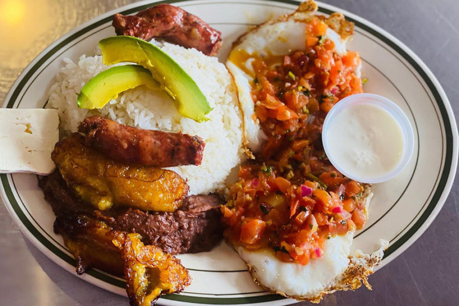 Salvadorian food from Mi Pequeno in Jackson Heights, Queens, NY.