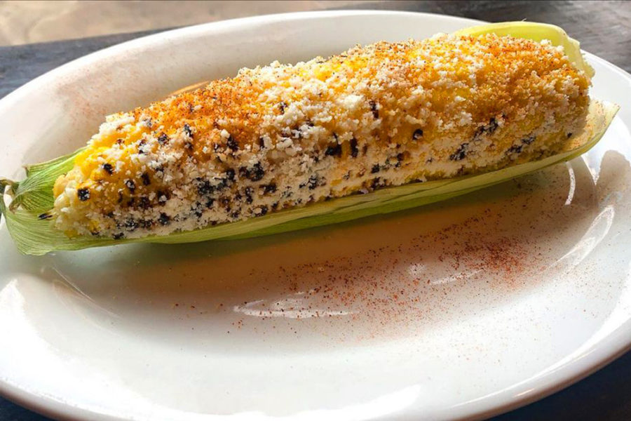 Elote street corn from purepecha in Cobble Hill, Brooklyn, NYC.