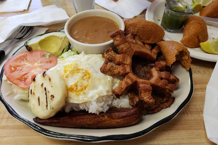 Colombian Dishes from Peppe's Pollo in California.
