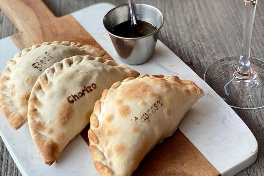 Baked empanadas from Sabor Argentino in NYC.
